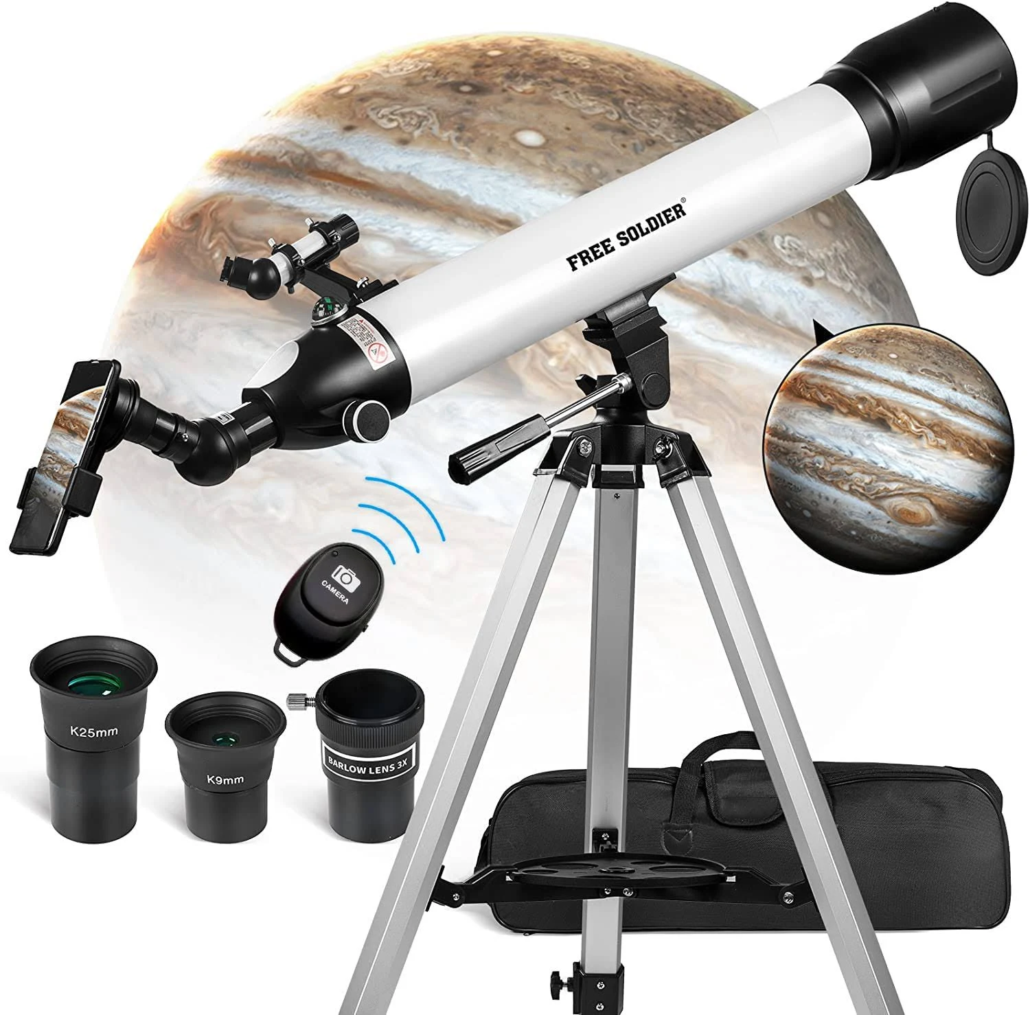 Telescope for Adults Astronomy- 700x90mm AZ Astronomical Professional Refractor Telescope for Kids Beginners with Advanced Eyepieces, Tripod,
