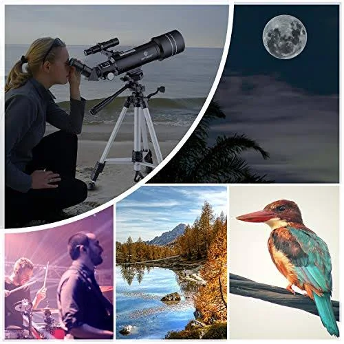 Upgraded Telescope HD 400/70mm Telescope for Kids Adults Refractor astronomy Telescope 每 Watching The Moon Bird Watching Viewing The Natural