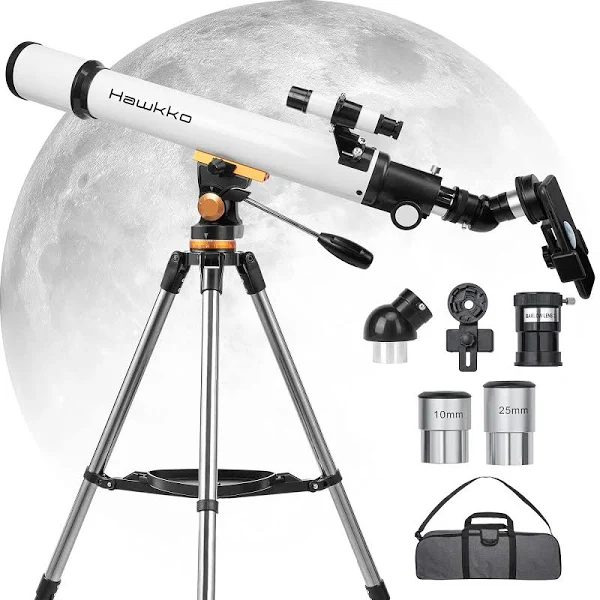 Hawkko Telescopes for Adults astronomy 70mm Aperture and 700mm Focal Length Professional Refractor Telescope for Kids and Beginners with Phone Adapter