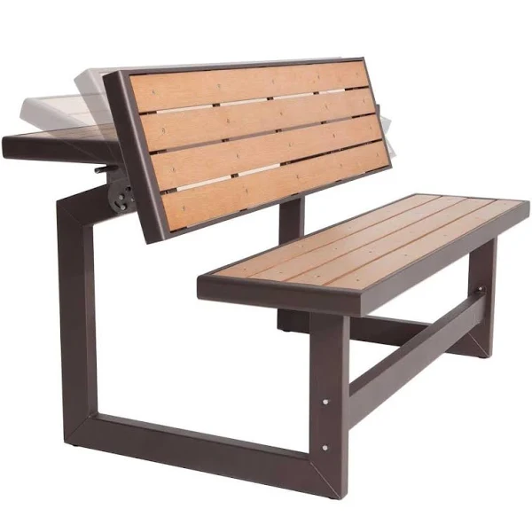 Lifetime Outdoor Convertible Bench to Table Mocha Brown