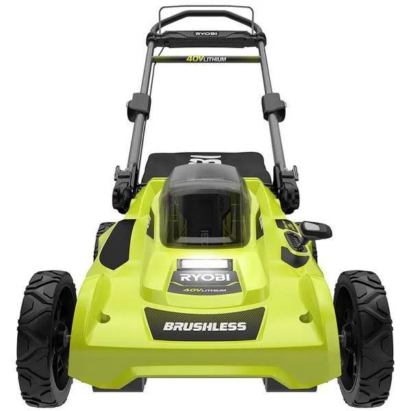 Ryobi 20 in. 40-Volt Brushless Lithium-Ion Cordless Battery Walk Behind Push Lawn Mower & Blower with 6.0 Ah Battery & Charger