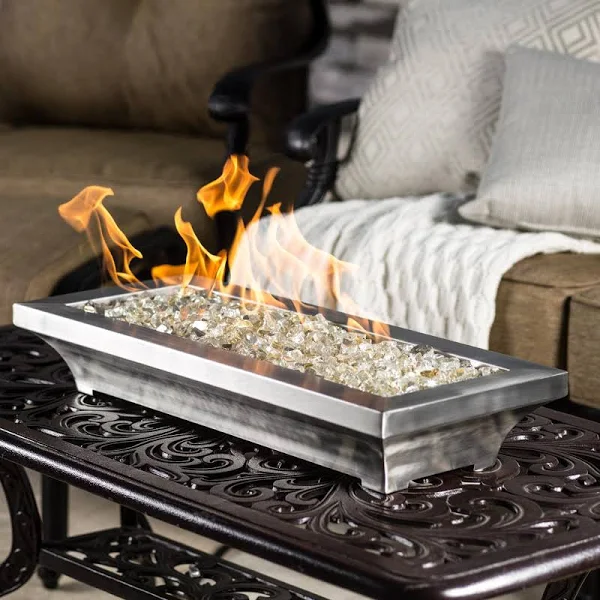 Lavelle 24″ Table-Top Natural Gas Fire Pit – Stainless Steel – ALP-FPP-LAV-SS-24 Lakeview Patio Furniture