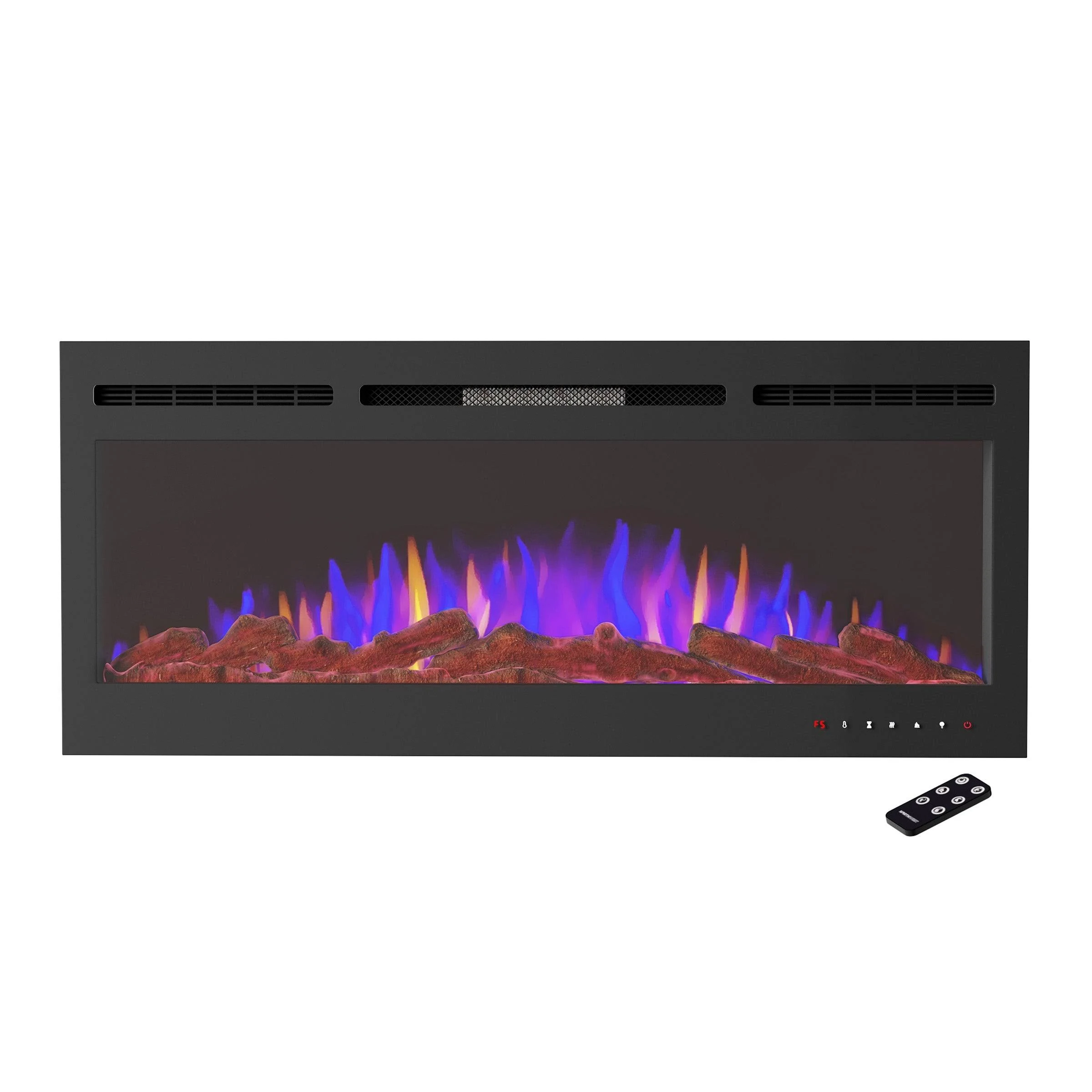 Hastings Home 50″ Black Wall Recessed Electric Fireplace | Michaels