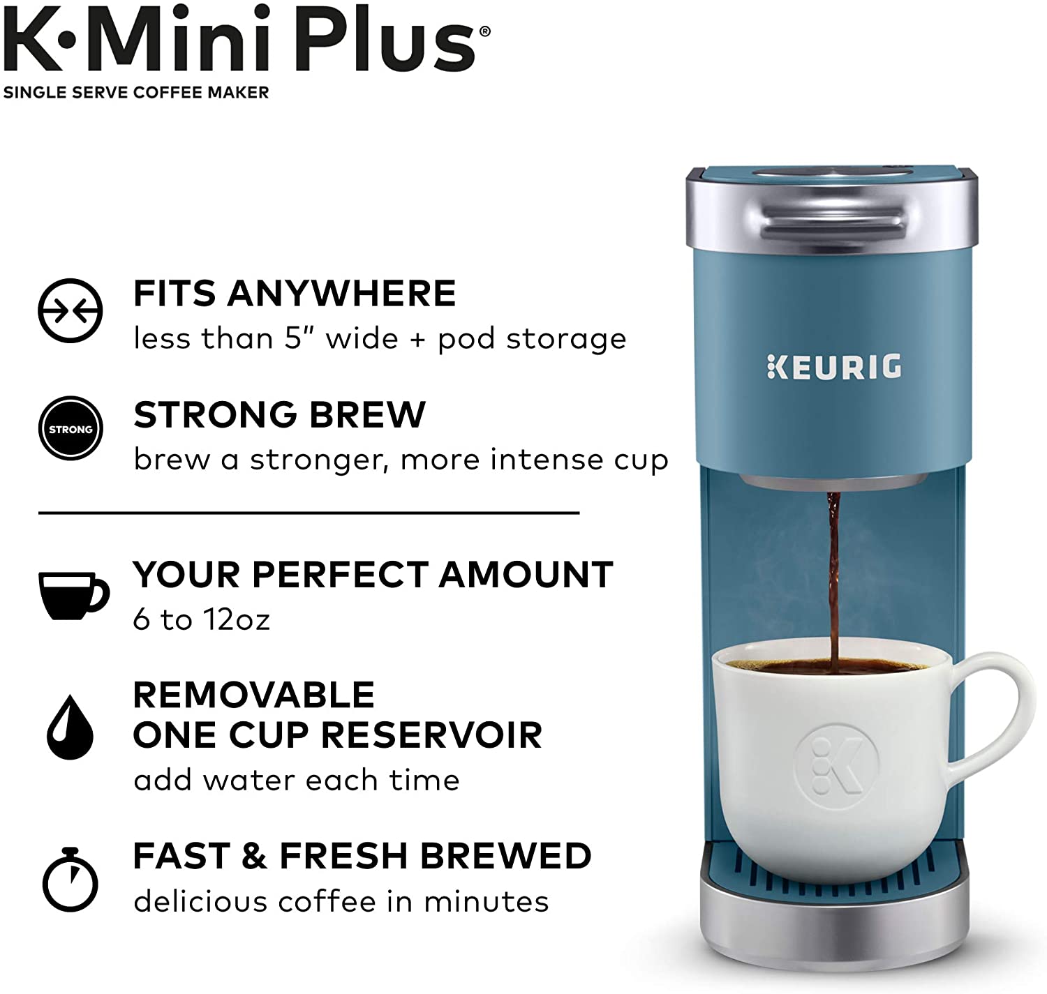 Keurig K-Mini Plus Coffee Maker - Evening Teal