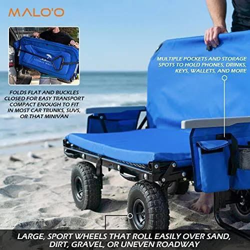 The Lounge Wagon ¨C The Only Wagon that Converts Into A 2-Person Chair ¨C 3-in1 Carts with Wheels, Chair & Umbrella ¨C Ultimate Beach Wagons¨C Beach