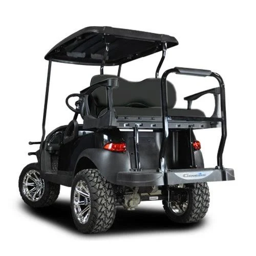 Madjax Genesis 300 Alum. Rear Seat with Deluxe Black Cushions -Club Car Precedent 2004-UpTHE Golf Cart is Not Included