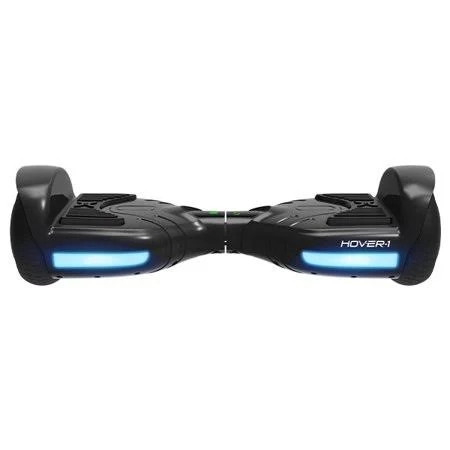 Hover-1 Blast Hoverboard, Black, 160 lbs., Max Weight, 7 MPH Max Speed, LED Lights, Size: One Size