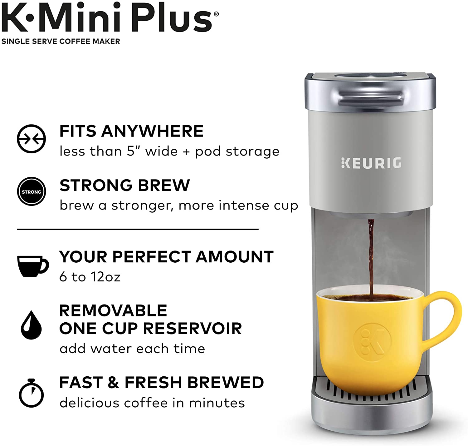Keurig K-Mini Plus Coffee Maker - Studio Gray