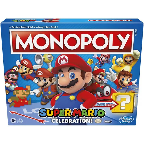 Hasbro Gaming Super Mario Fast-Dealing Property Trading Game, Monopoly, 8+