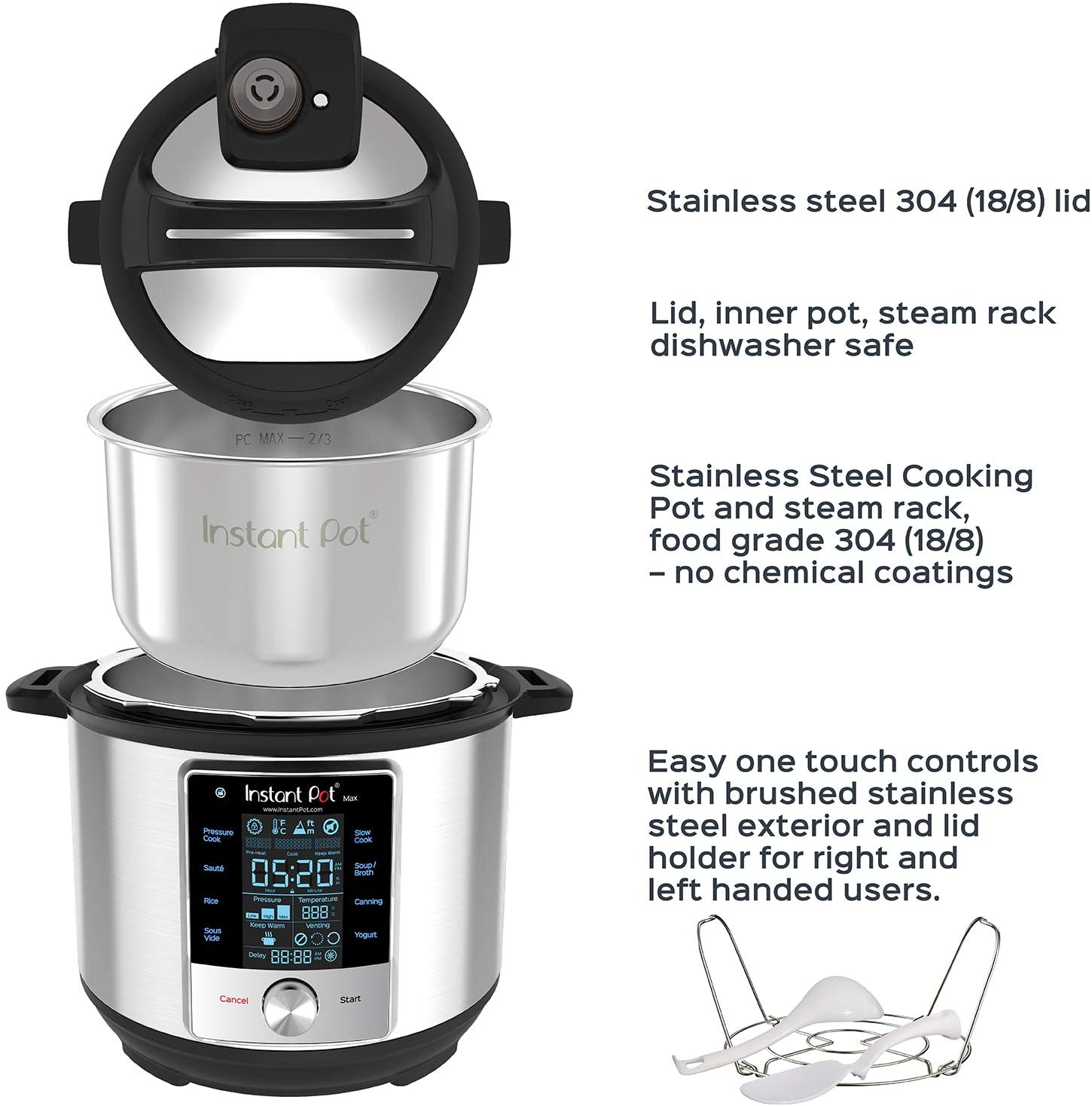 Instant Pot Max 6 Quart Multi-use Electric Pressure Cooker - Silver