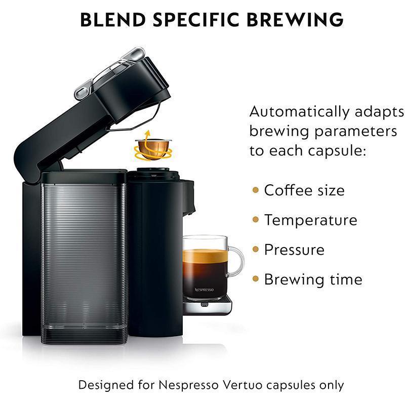 Nespresso Vertuo Coffee Piano Black with Aeroccino Milk Frother