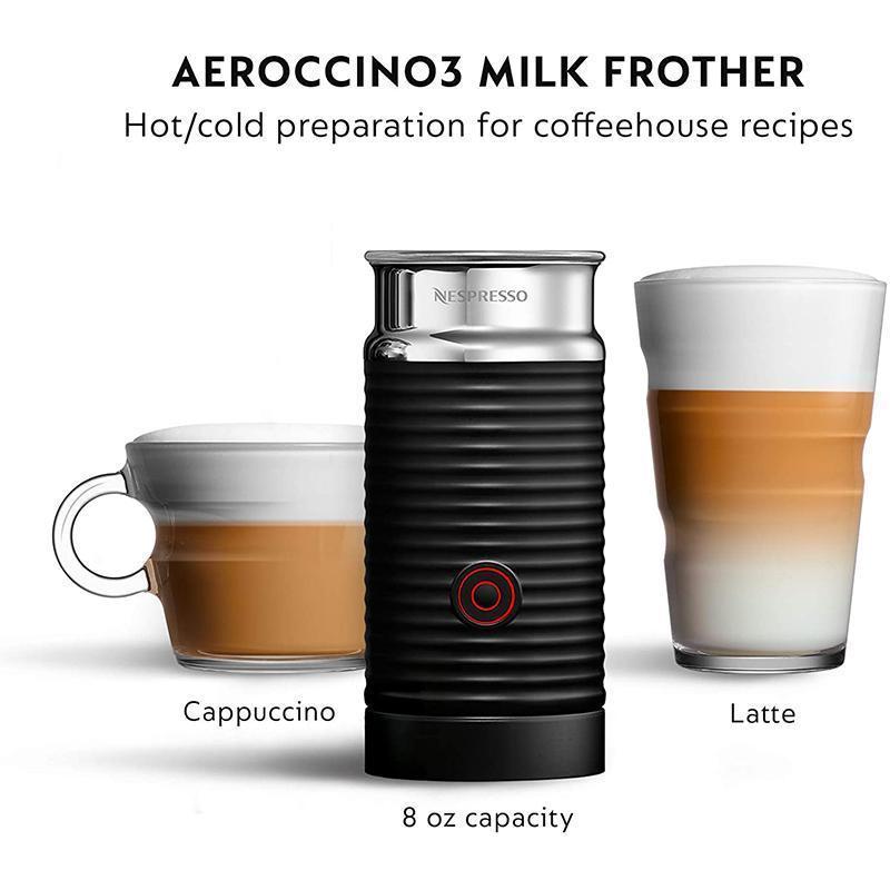 Nespresso Vertuo Coffee Piano Black with Aeroccino Milk Frother