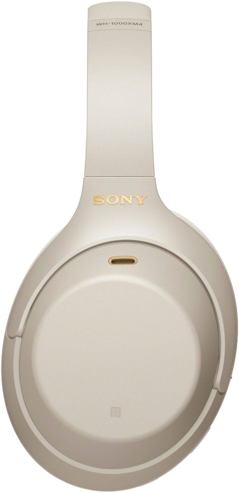 Sony WH-1000XM4 Wireless Noise Canceling Over-Ear Headphones (Silver)