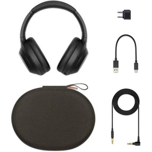 Sony WH-1000XM4 Headphones with mic full size Bluetooth wireless NFC active noise canceling 3.5 mm jack black