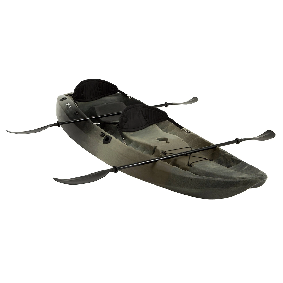 Lifetime 10' Tandem Fishing Kayak with Paddles & Backrests - Camouflage
