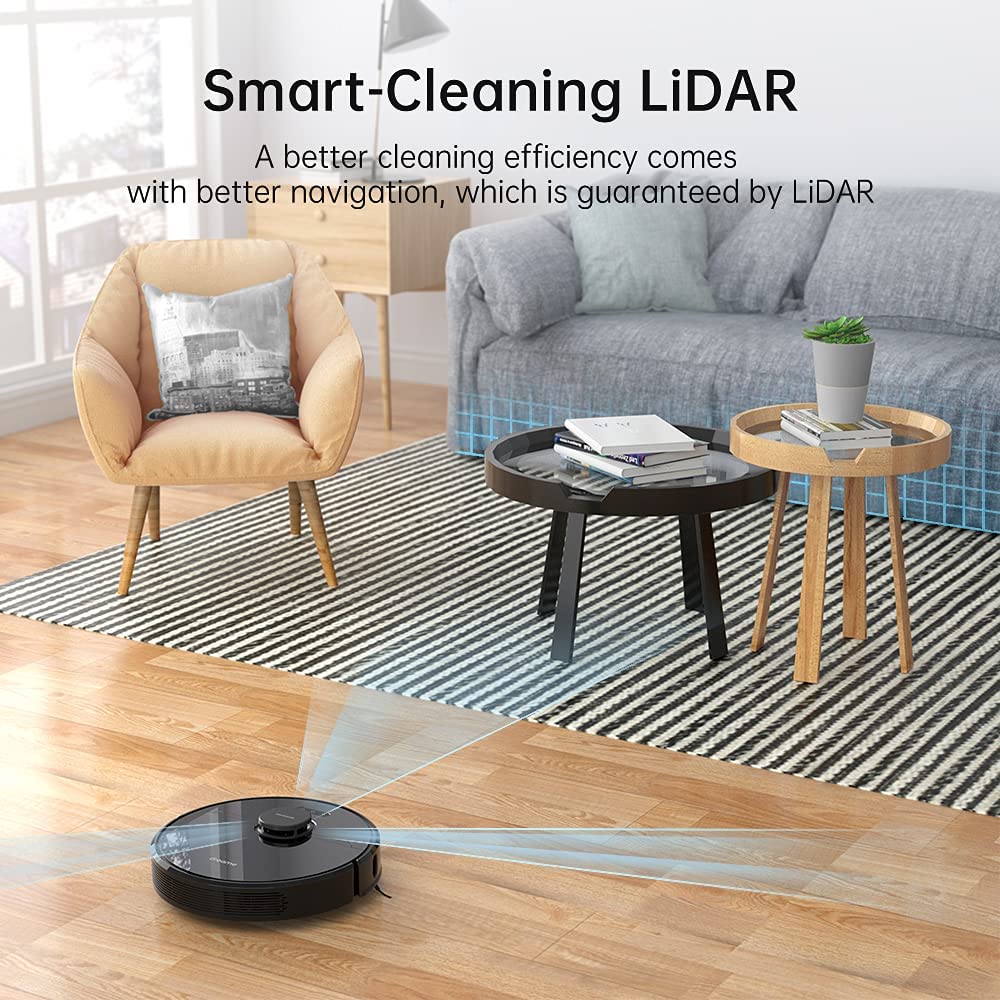 Dreametech D9 Pro Robot Vacuum and Mop Cleaner - Black