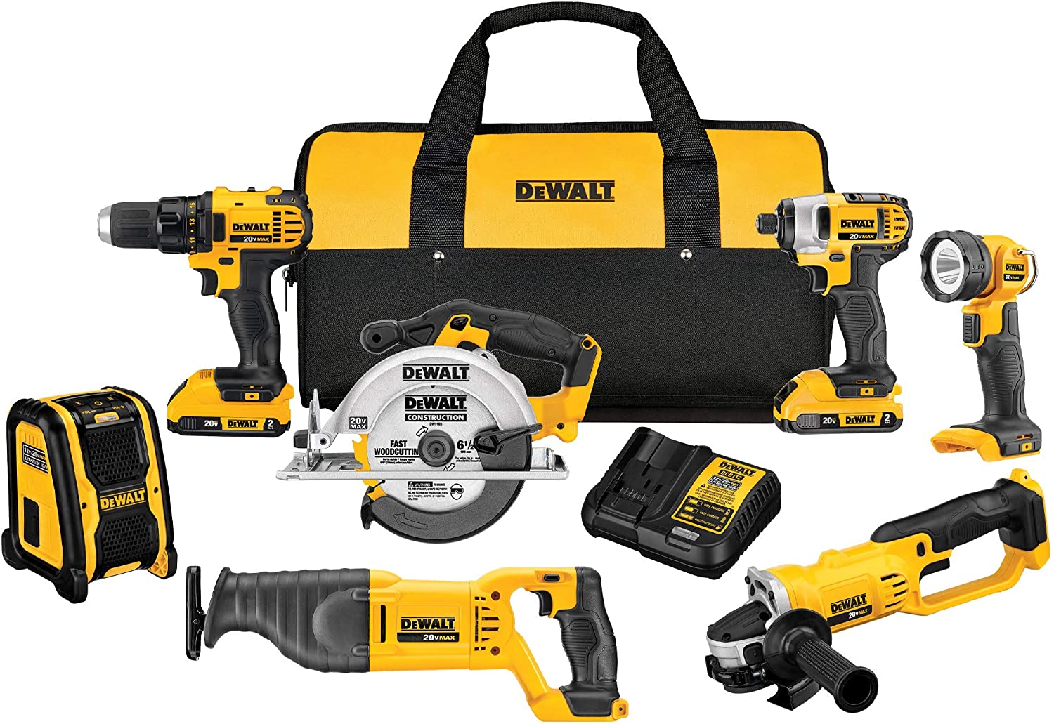 DEWALT 20V MAX Combo Kit, Compact 7-Tool (DCK720D2)