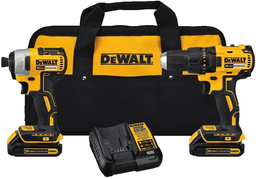 DEWALT 20V MAX Cordless Drill Combo Kit , Brushless, (DCK277C2)