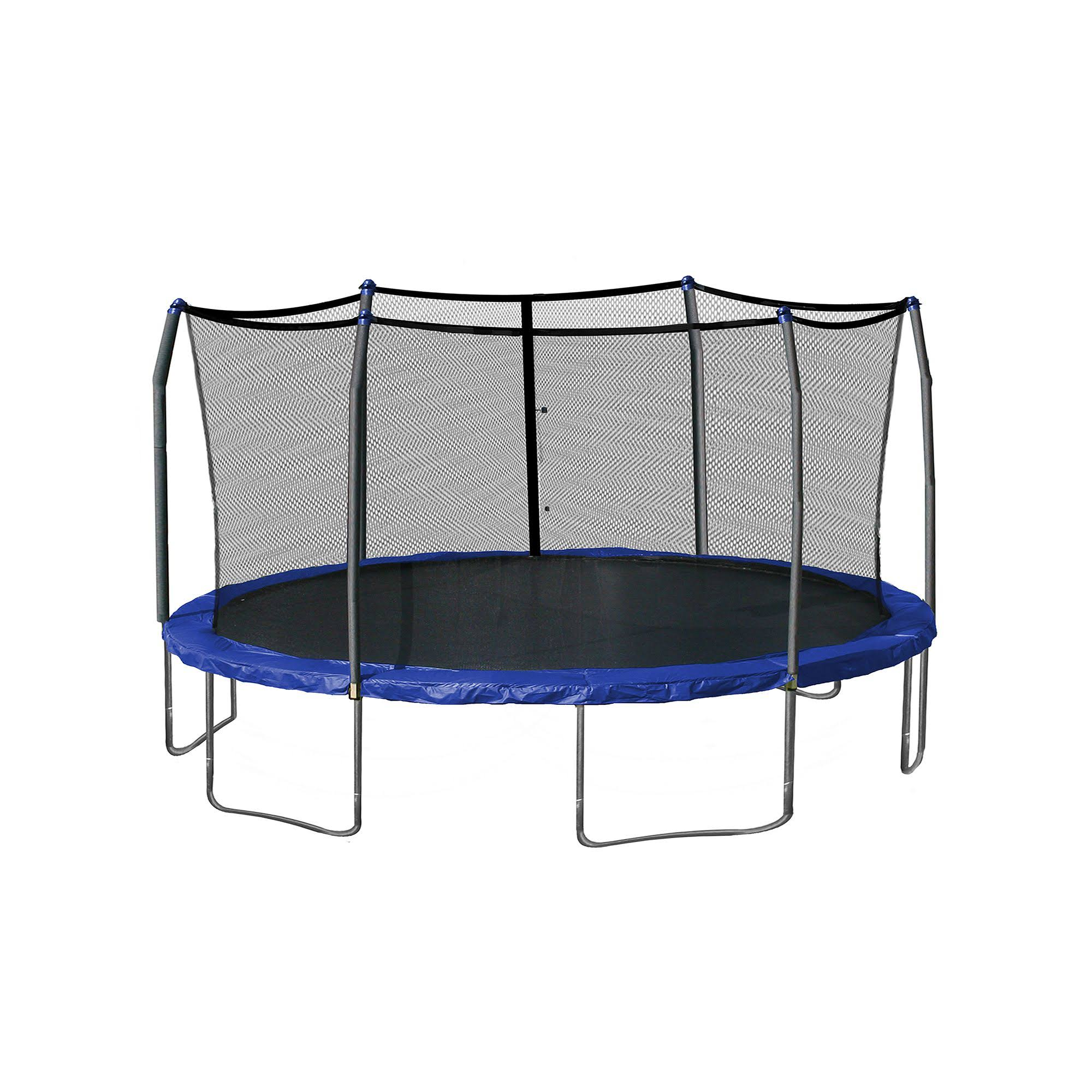 Skywalker 17′ Oval Trampoline with Safety Enclosure Blue
