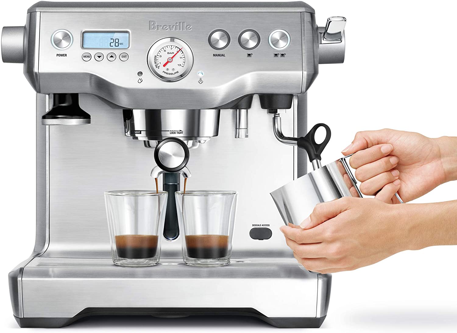 Breville BES920XL Dual Boiler Espresso Machine, Brushed Stainless Steel