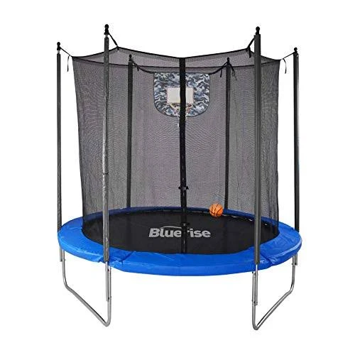 Bluerise Trampoline 6ft Toddler Trampoline with Enclosure Net Easy to Assemble Kids Trampoline Indoor Recreational Trampoline Outdoor Trampoline for