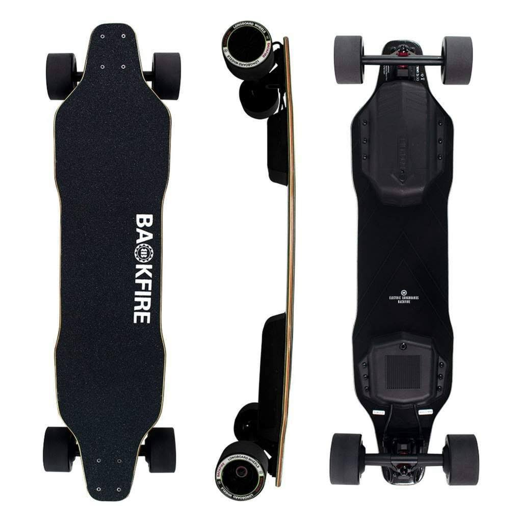 Backfire G2 Black Electric Longboard with Remote Control Hobbywing Motors and 96mm Wheels
