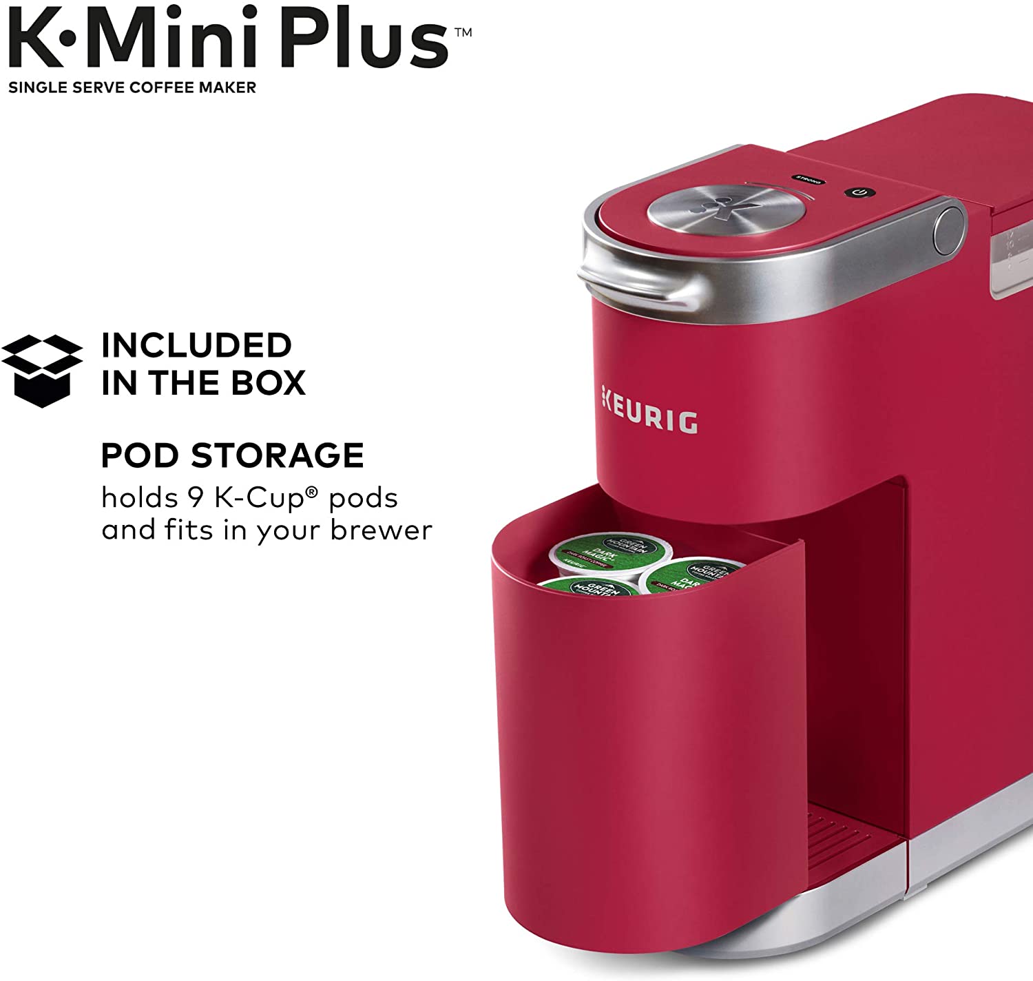 Keurig K-Mini Plus Coffee Maker - Cardinal Red