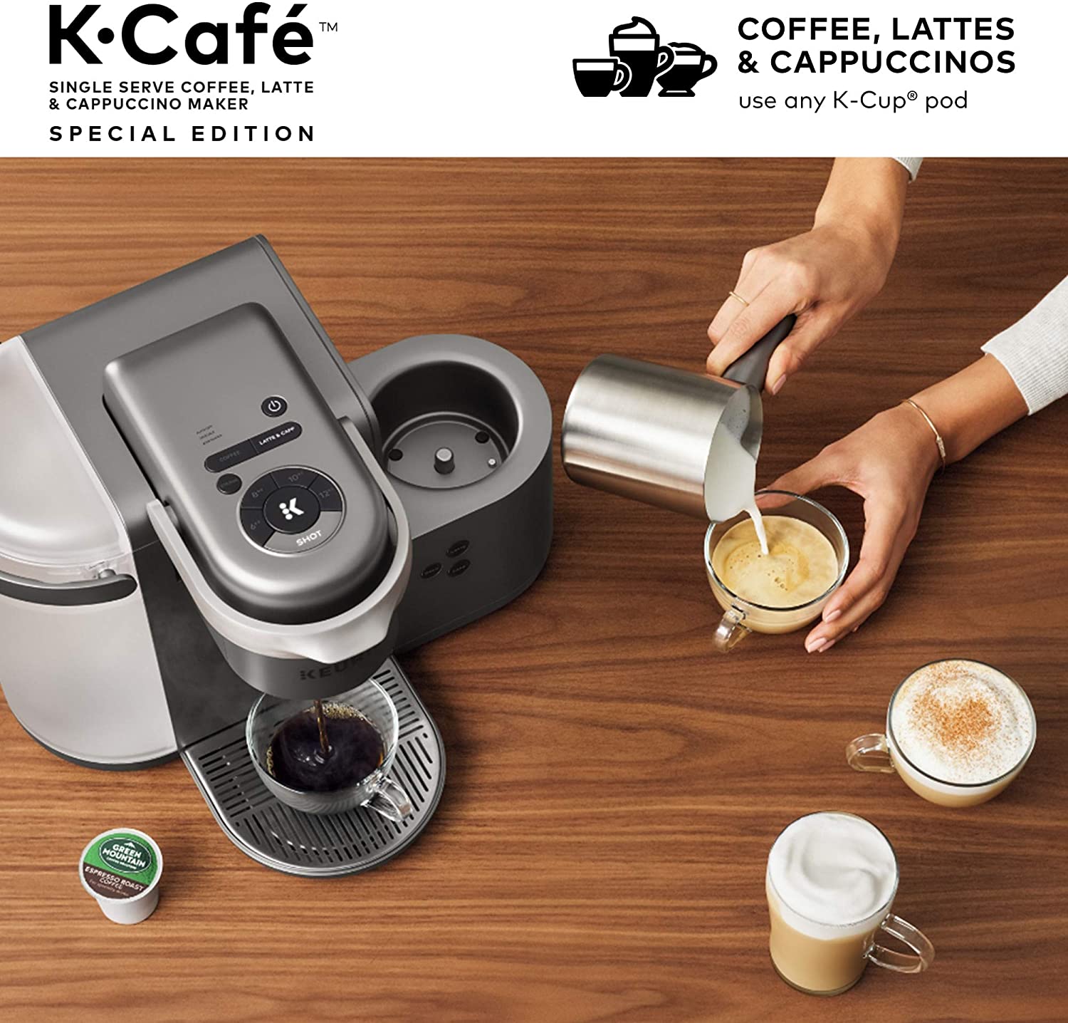 Keurig K-Cafe Single-Serve K-Cup Coffee Maker - Nickel