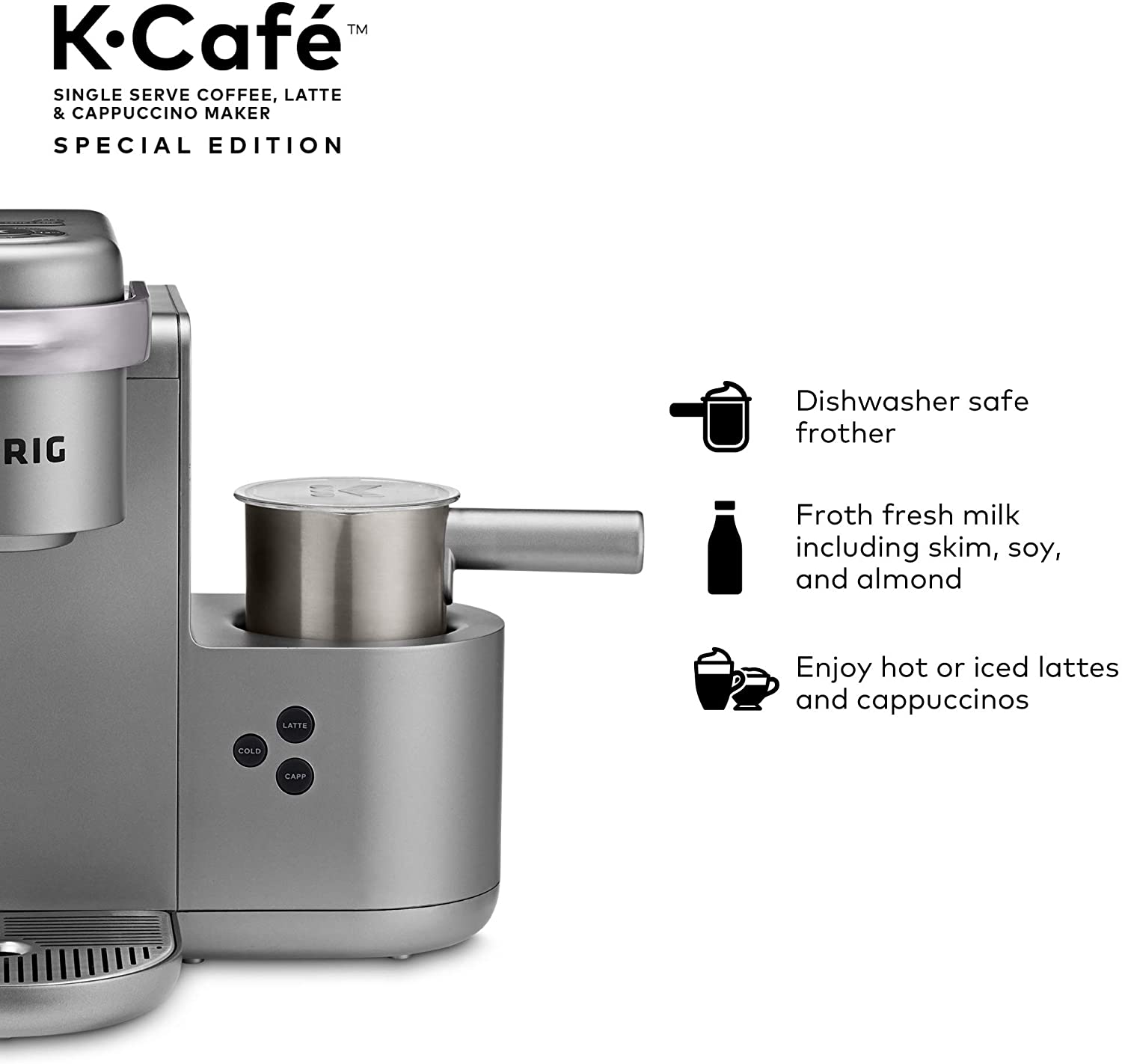 Keurig K-Cafe Single-Serve K-Cup Coffee Maker - Nickel