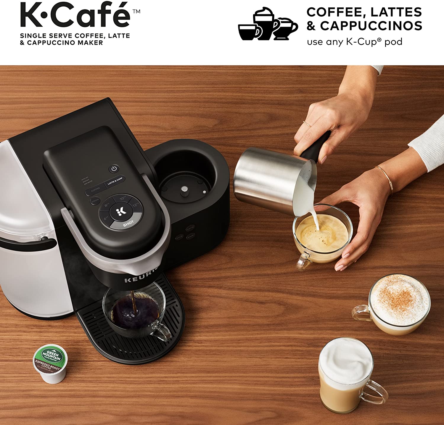 Keurig K-Cafe Single-Serve K-Cup Coffee Maker - Charcoal