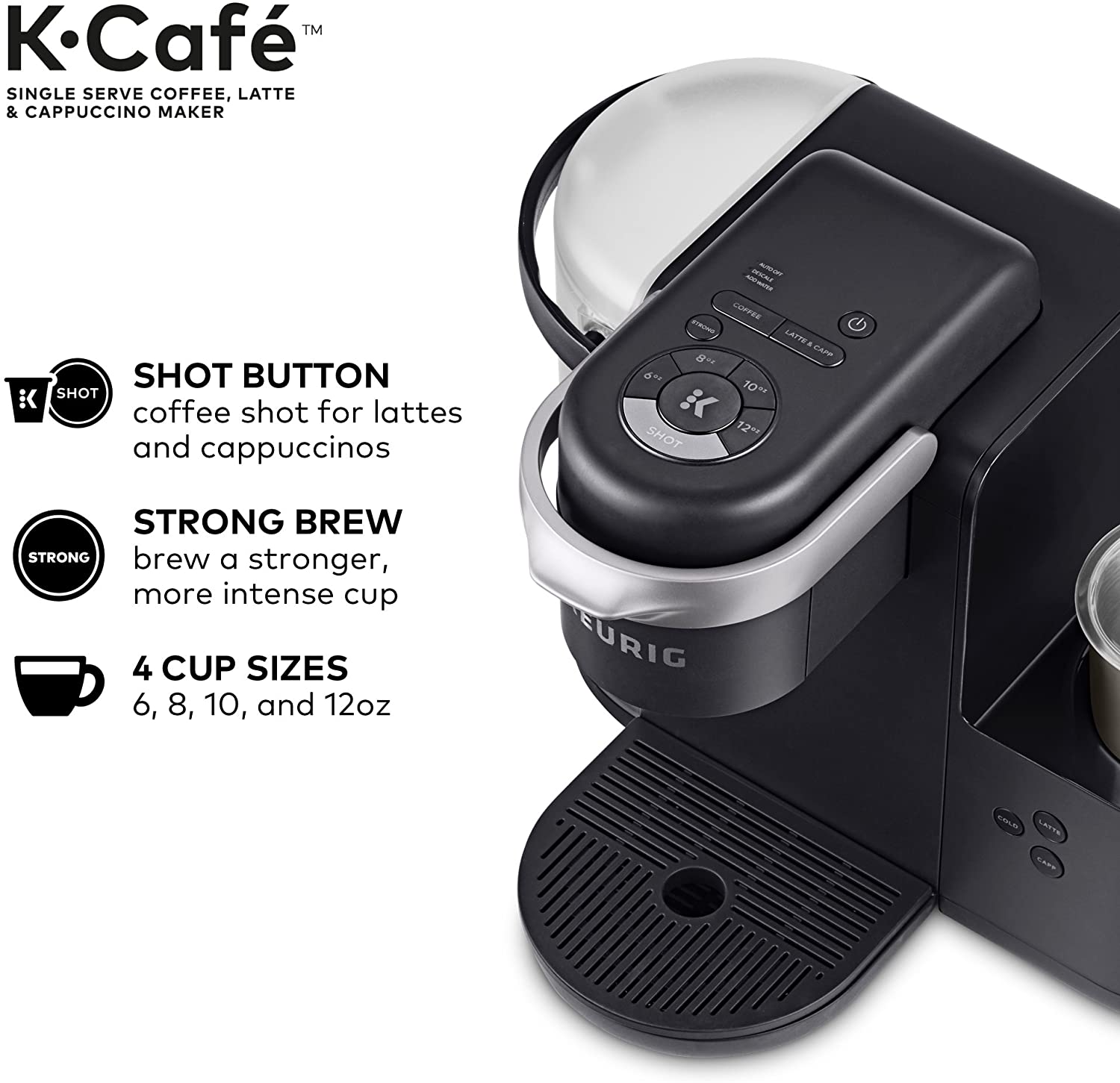 Keurig K-Cafe Single-Serve K-Cup Coffee Maker - Charcoal