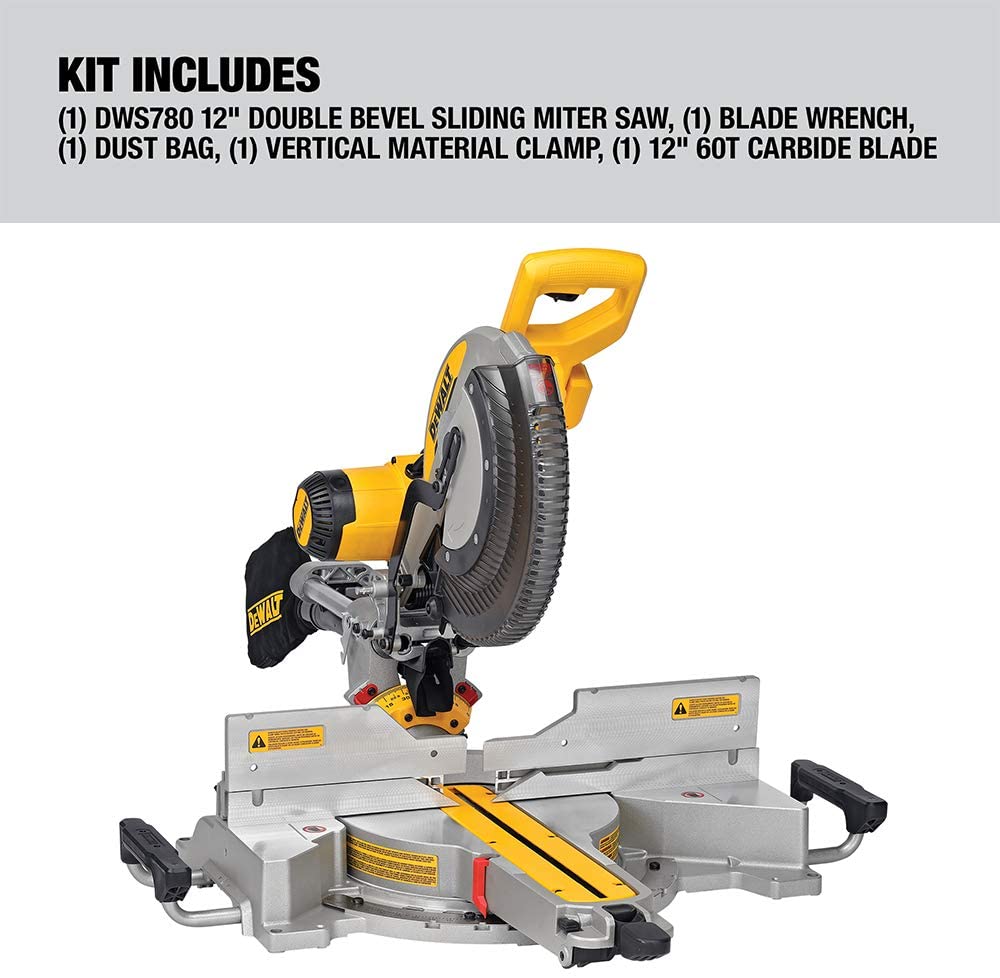 DEWALT DWS780 12-Inch Double Bevel Sliding Compound Miter Saw (DWS780)