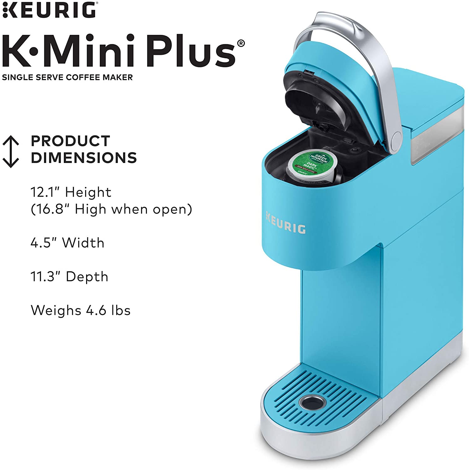 Keurig K-Mini Plus Coffee Maker - Cool Aqua