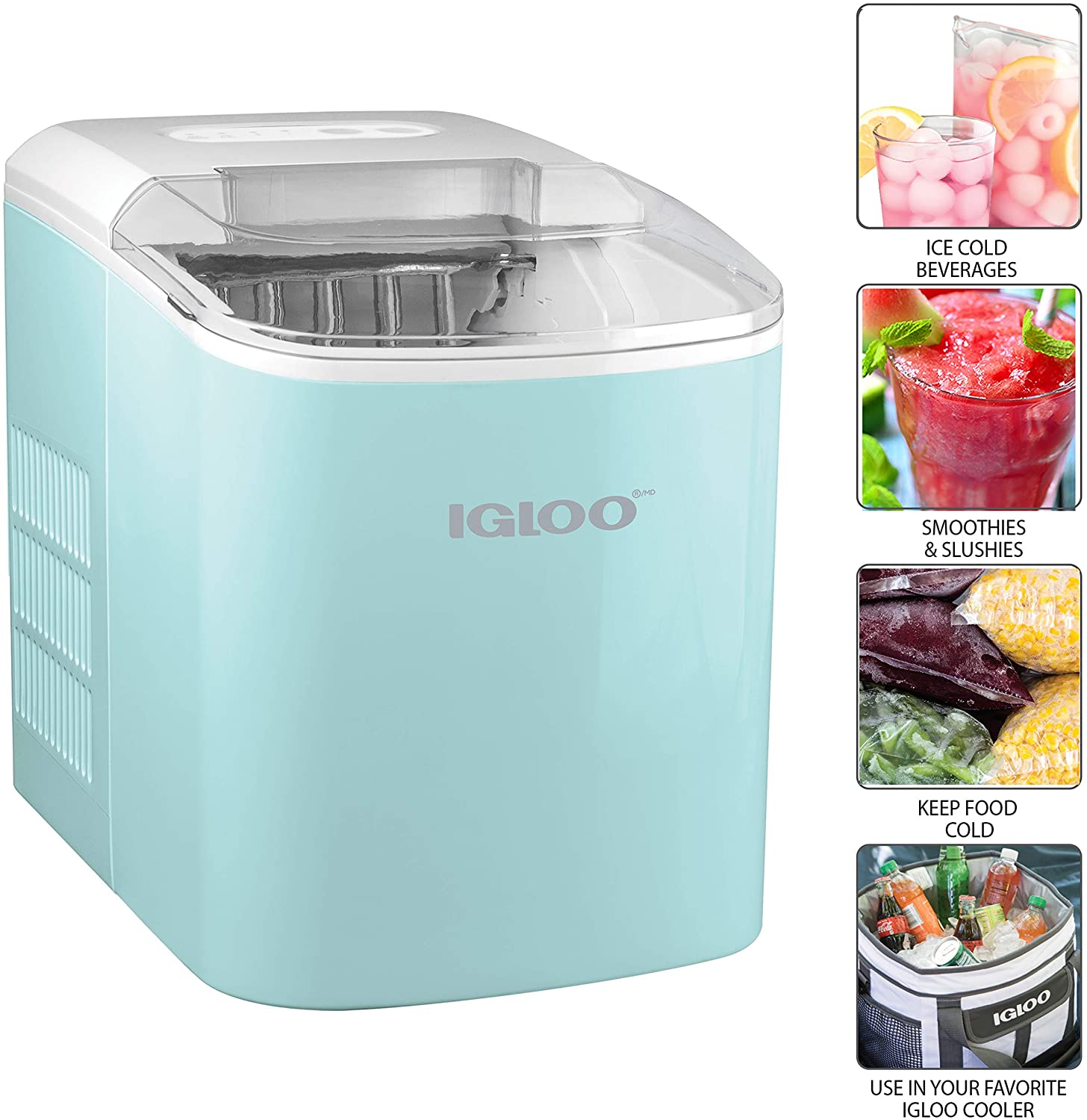 Igloo ICEB26AQ Automatic Portable Electric Countertop Ice Maker Machine