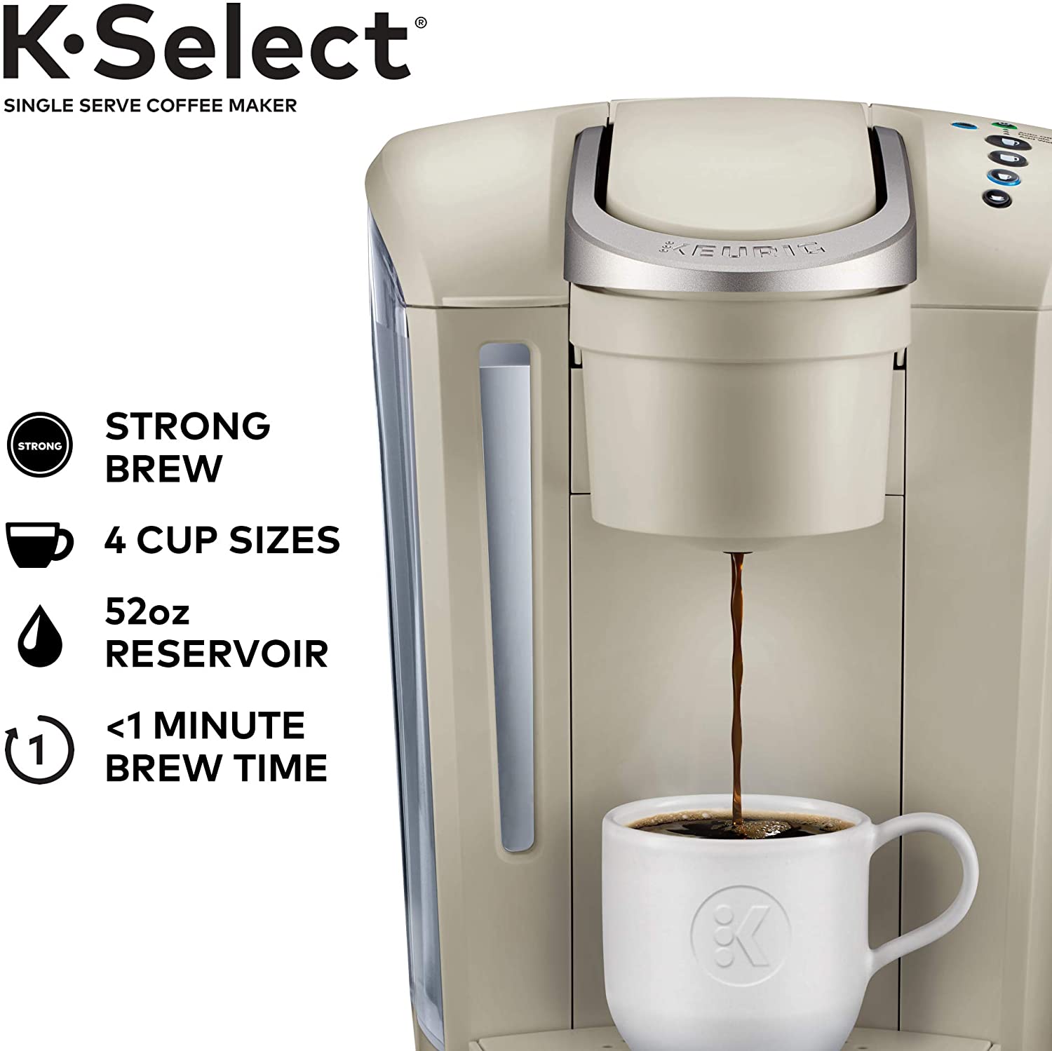 Keurig K-Select Coffee Maker - Sandstone