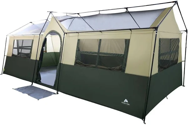 Ozark Trail Hazel Creek 12 Person Cabin Tent, Green