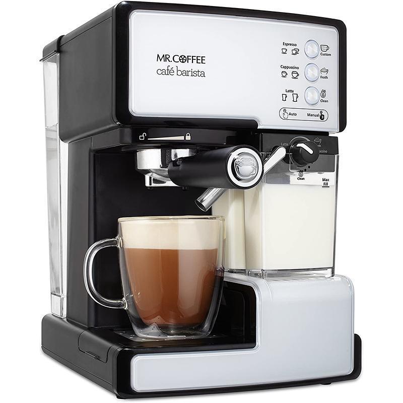 Mr Coffee Espresso and Cappuccino Maker | Cafe Barista , Silver