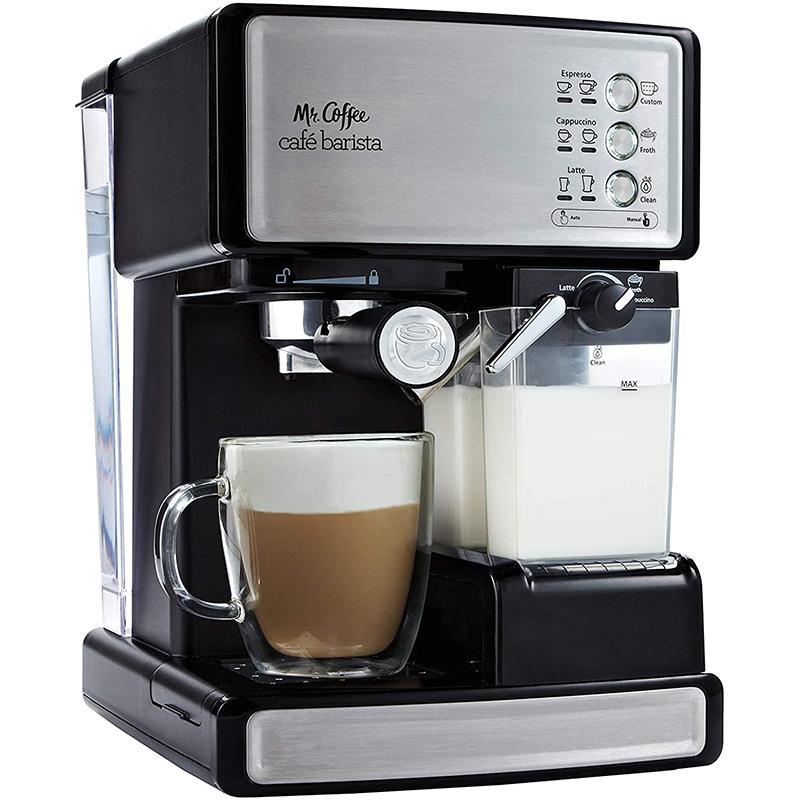 Mr Coffee Espresso and Cappuccino Maker | Cafe Barista , Silver