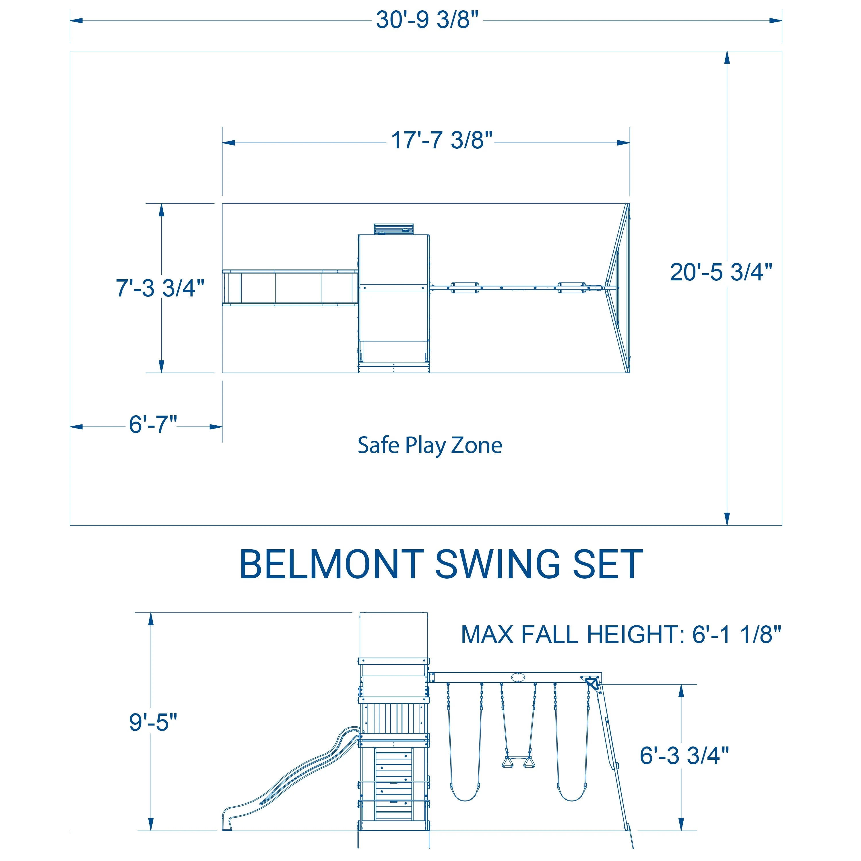 Backyard Discovery Belmont Swing Set, Brown