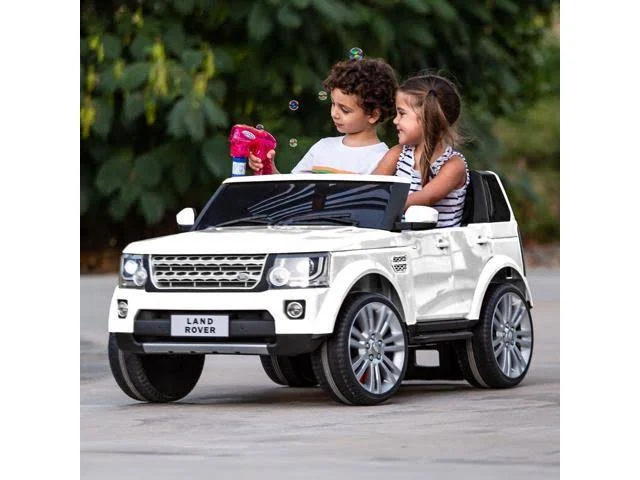 Best Choice Products 12V 3.7 MPH 2-Seater Licensed Land Rover Ride on Car Toy w/ Parent Remote Control White