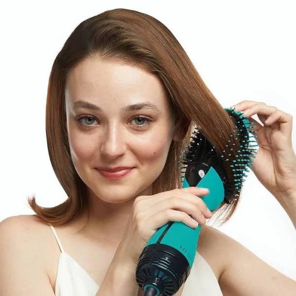 Revlon One Step Hair Dryer and Volumizer Hot Air Brush, Teal