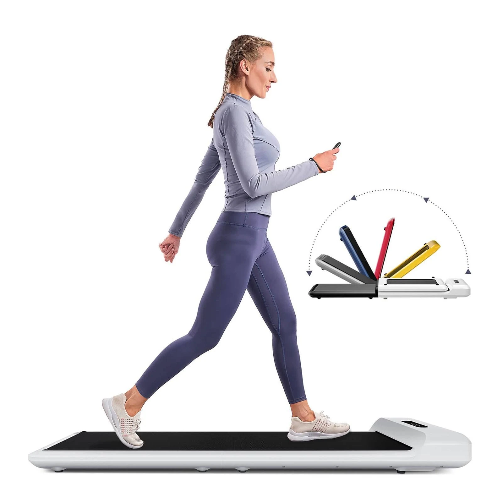 WalkingPad C2 Foldable Walking Treadmill, Under Desk Mini Treadmill Foldable Ultra Flat and Quiet for Home and Office