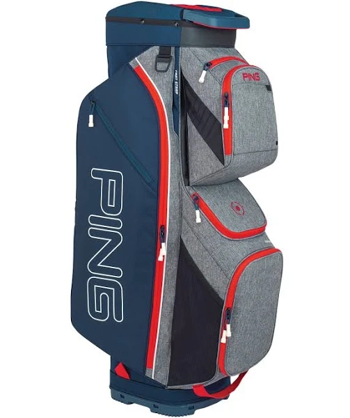 Ping Traverse Cart Bag Grey/Navy/Scarlet