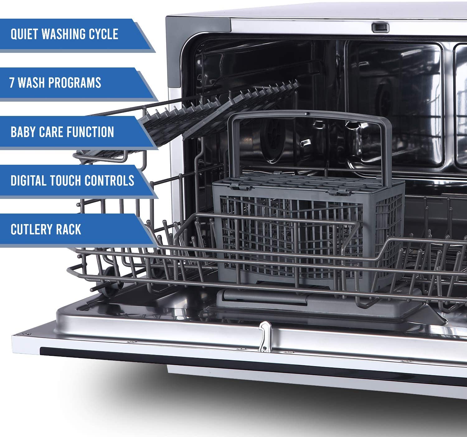 Farberware Professional FCD06ABBWHA Compact Portable Countertop Dishwasher