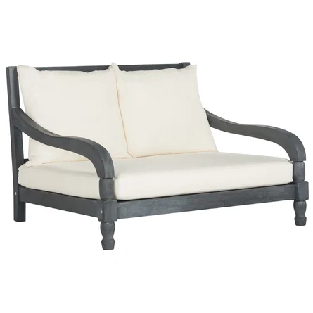 Wiest Double Chaise Lounge with Cushion Color Ash Gray