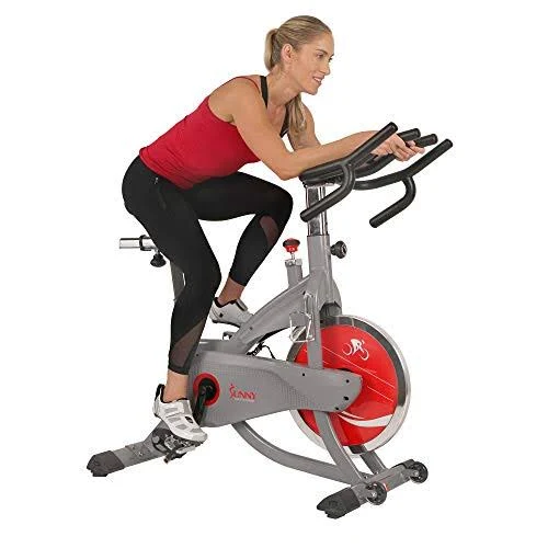 Sunny Health & Fitness AeroPro Indoor Cycling Exercise Bike with 44 LB Flywheel and Magnetic Resistance SF-B1711, Grey