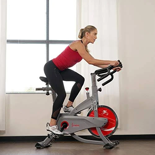 Sunny Health & Fitness AeroPro Indoor Cycling Exercise Bike with 44 LB Flywheel and Magnetic Resistance SF-B1711, Grey