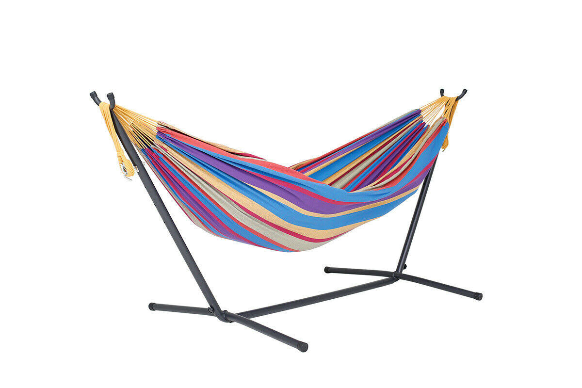 Vivere 9 ft. Double Hammock with Stand Tropical