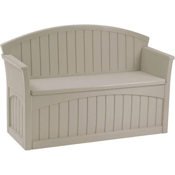 Suncast 50 Gallon Resin Patio Storage Bench, PB6700, Beige