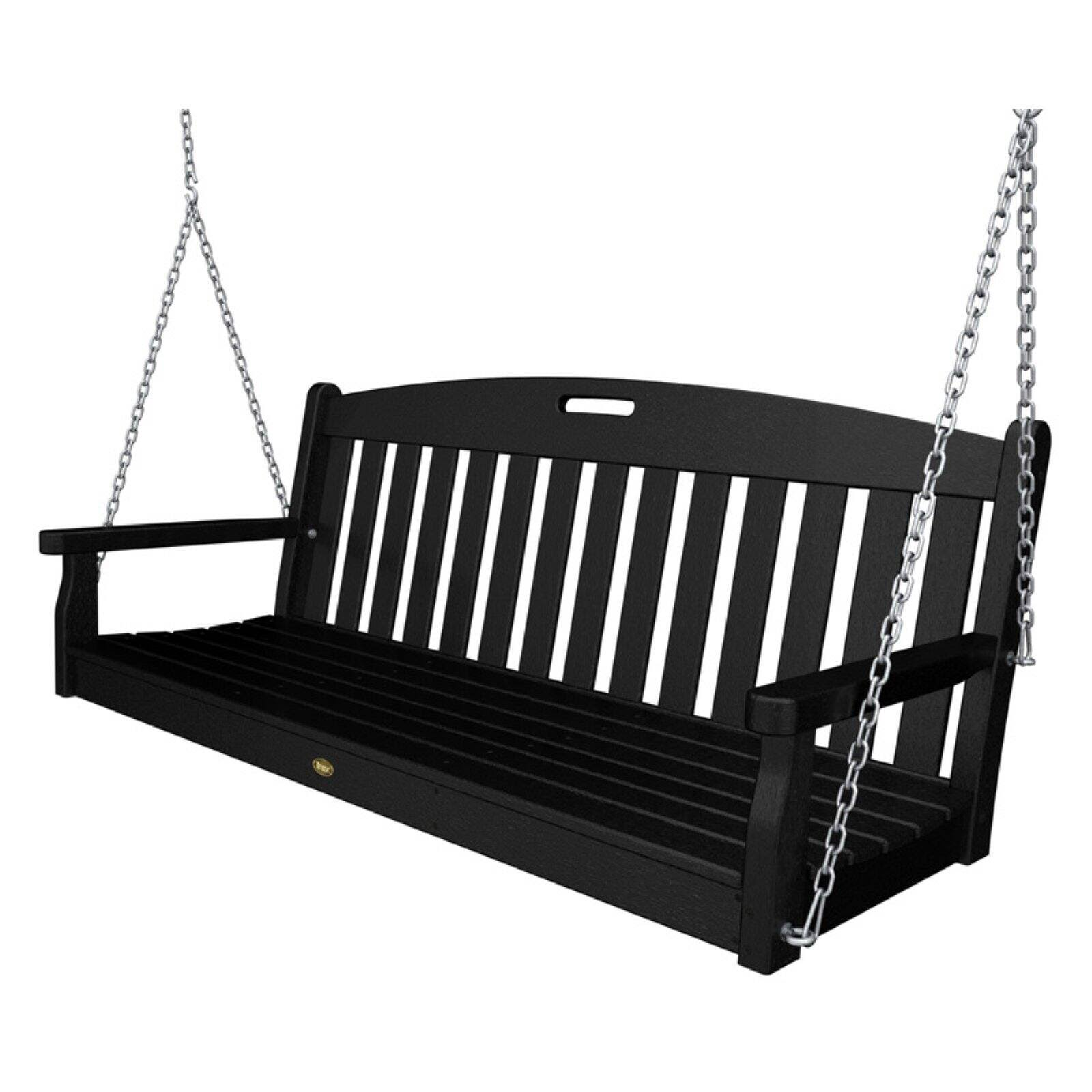 Trex Outdoor Furniture Yacht Club Swing  C Charcoal Black